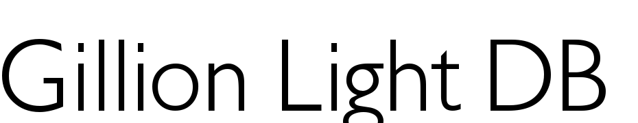 Gillion Light DB Normal Font Download Free